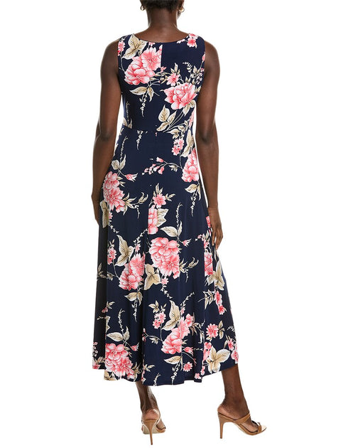 Sandra Darren Surplice Midi Dress