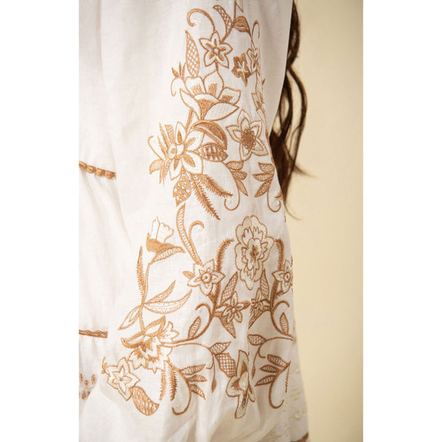 HALE BOB Venize Linen Dress Beige XS 3