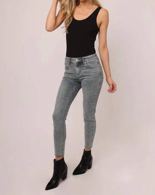 Dear John Denim Gisele Classic Mid Rise Skinny Jean Grey 26 3