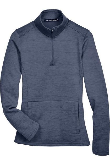 Devon & Jones Newbury Fleece Quarter-Zip Pullover Blue XXXLarge 2