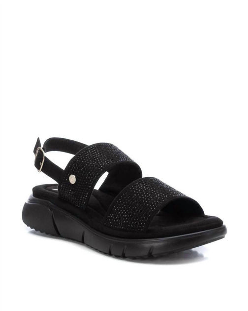 Xti Flat Suede Sandals Black US 7 3