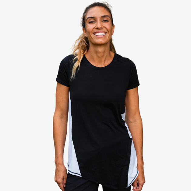 Calypsa Side Split Tie Up Tee Multi XSmall 2