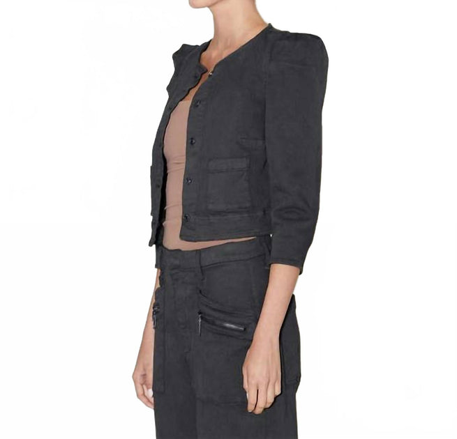 Le Jean Sienna Jacket Black Large 3