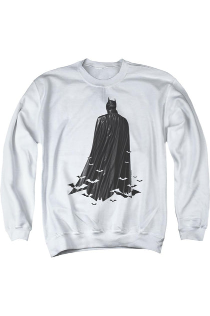 Gildan The Batman Bat Cape Crewneck Sweatshirt White Small 2