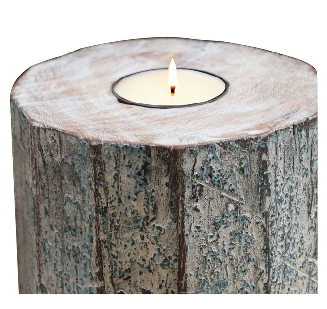 Hivvago Tealight Candle Holder Brown And White 5in 4