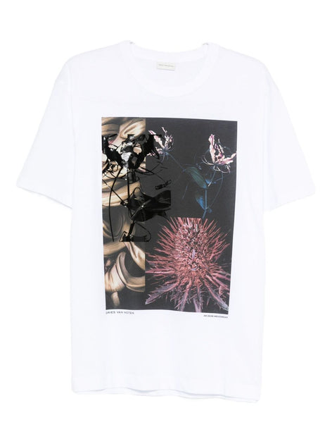 Dries Van Noten Short-Sleeved Crew Neck T-Shirt White Small 2