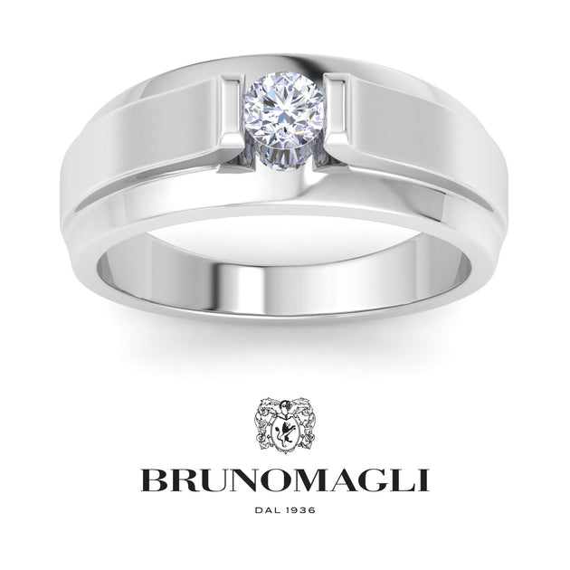 Bruno Magli Mens Diamond Solitaire Ring US 8 2