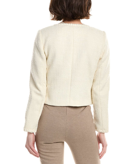 rag & bone Cheyenne Tweed Wool-Blend Jacket White US 6 3