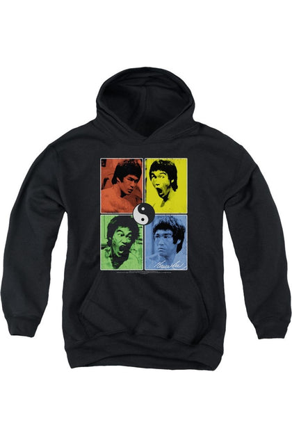 Gildan Bruce Lee Enter Color Block Youth Pullover Hoodie Black Medium 2