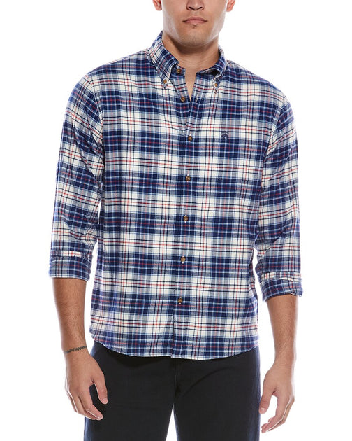 Brooks Brothers Plaid Flannel Shirt Blue Small 2