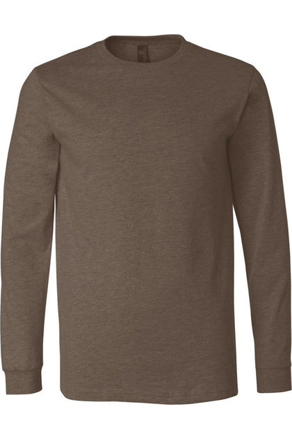 BELLA + CANVAS Heather CVC Long Sleeve Tee Brown XXLarge 2