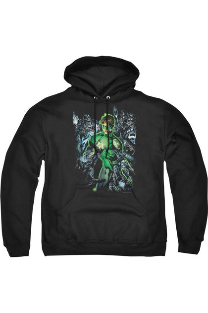 Gildan Green Lantern Surrounded By Death Hoodie Black XL 2