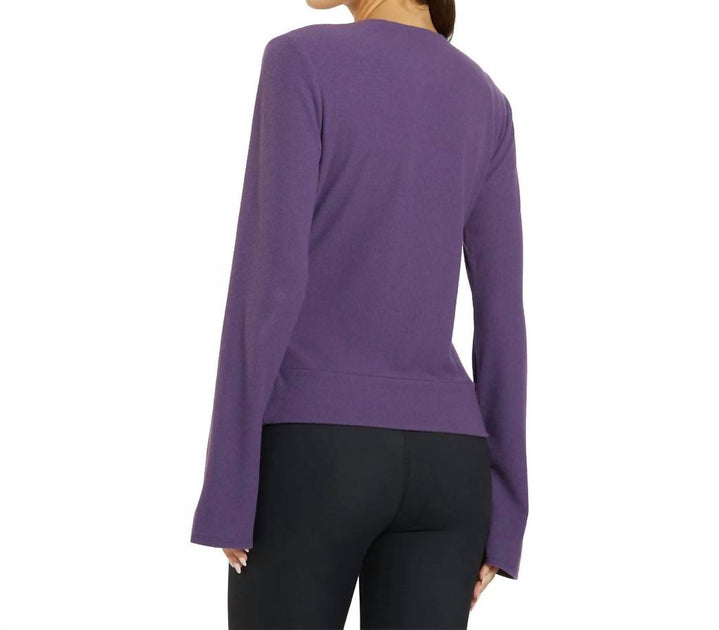 THRIVE SOCIETE Pleated Wrap Pullover Multi Small 3
