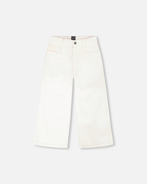 Deux par Deux Wide Leg Jeans White US 2T 2