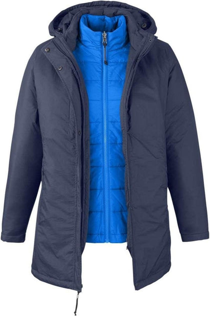 CORE365 Women's Inspire 3-in-1 Jacket Blue Large 2