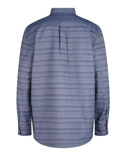 M Missoni Chevron-Pattern Hemd Blau Small 6