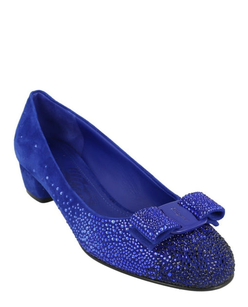 Salvatore Ferragamo Vara Pump Blue US 10 3