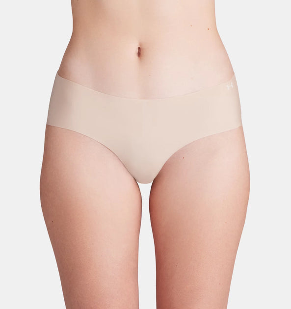 Under Armour Pure Stretch No Show Hipster Beige 3-Pack 2