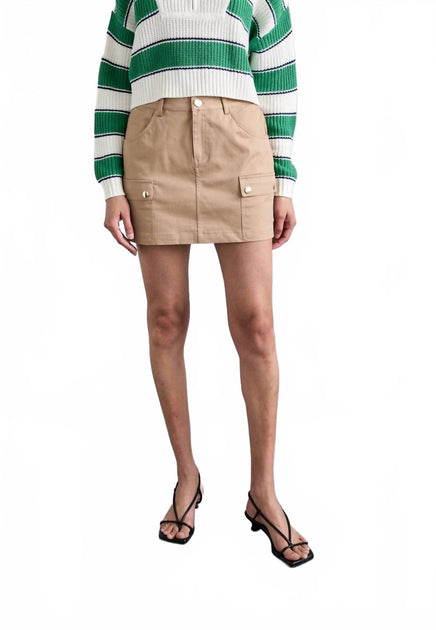 STAUD San Carlos Skirt Brown US 8 3