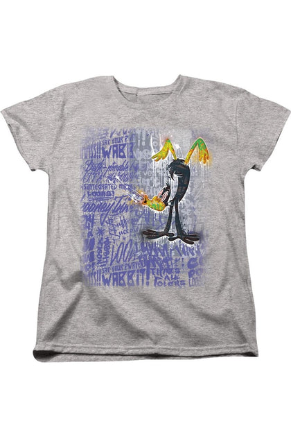Gildan Looney Tunes Graffiti Duck T-Shirt Grau Small 2