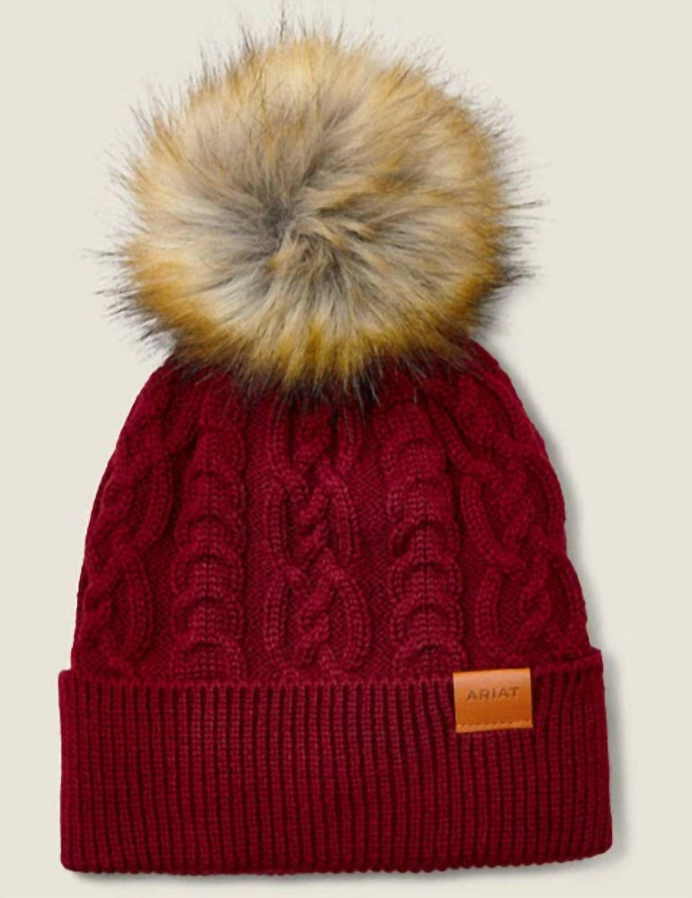 NEW ARIAT women\'s norfolk beanie in ruby red Ariat Women main image 3