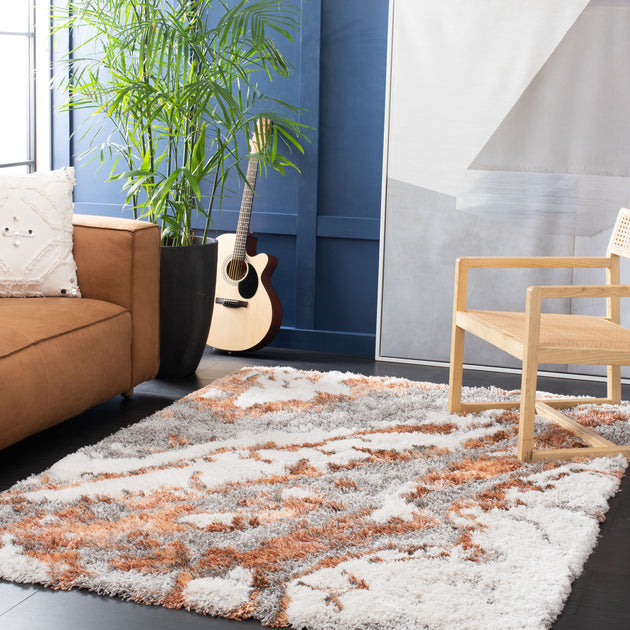 Safavieh Horizon HZN890 Area Rug Grey Rust 2