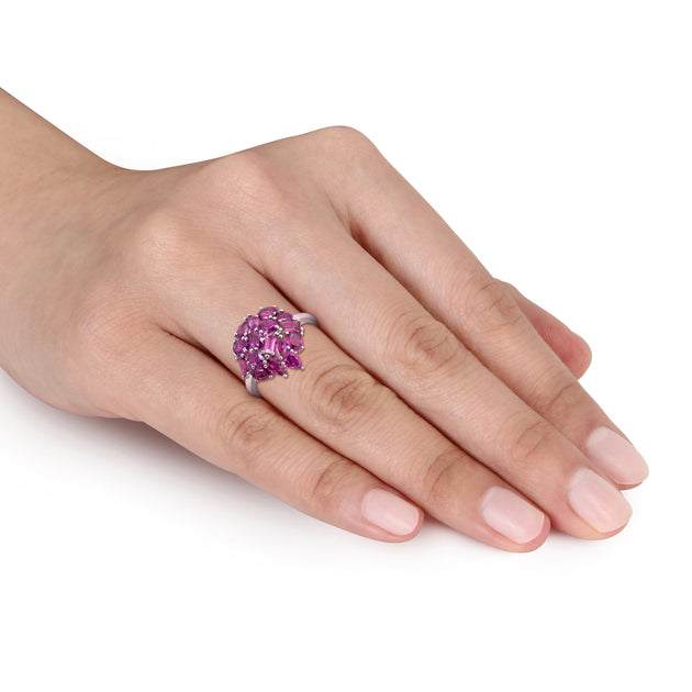 Mimi & Max Multi-Shape Gemstone Cluster Ring Sterling Silver Purple US 8 5