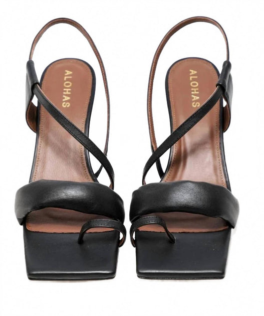 ALOHAS Asymmetric Straps Sandal Black US 9 3