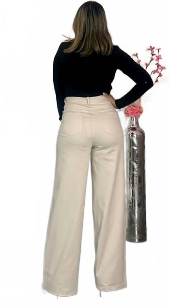 Lizette Collection Metallic Animal Print Contrast Pants Grey Medium 4