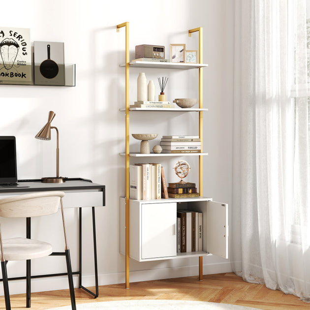 Hivvago Tall Bookshelf Black 4