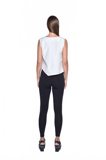 Simply Mila Uneven Hem Tank Silver Small 3