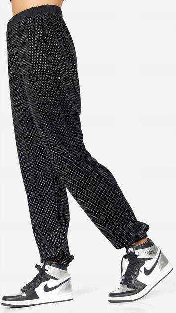 Michael Lauren Zane Velour Sweatpants Black XS 3