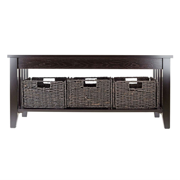 Hivvago 2 Tier Coffee Table Espresso 3