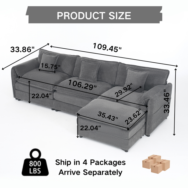 Streamdale Chenille Modular Sofa 9