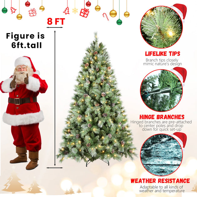 Hivvago 8FT Christmas Tree Green 4