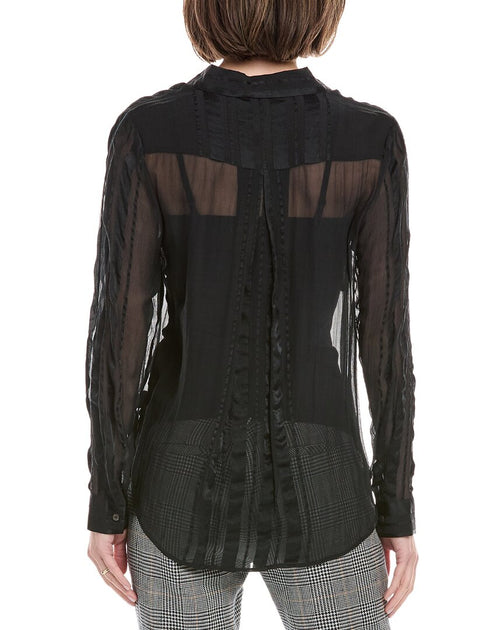 Belle Side Ribbon Long Shirt main image 0