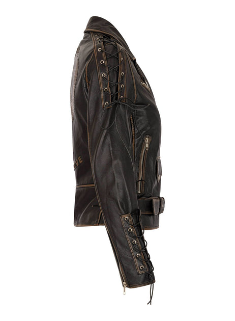 TruClothing Brando Biker Leather Jacket Black 4XLarge 3