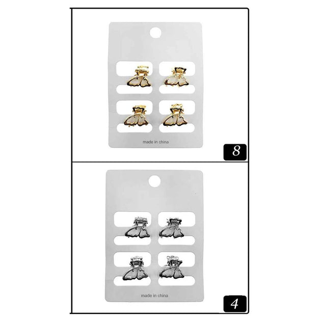 FASHNZFAB Mini Butterfly Hair Claw Clip Set Multi 3