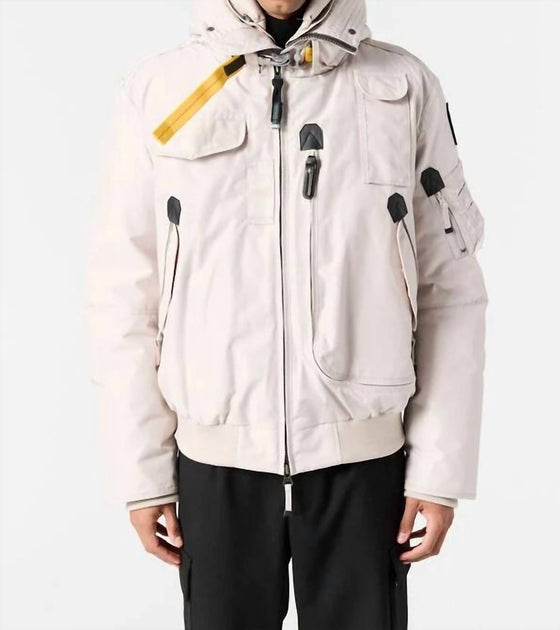 Parajumpers Gobis Bomber Hooded Jacket White Large 2