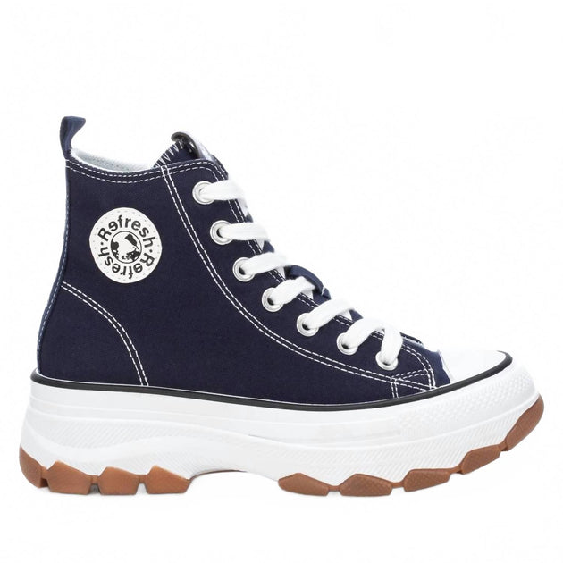 Xti Women's Canvas Ankle Boots Blue US 5.5 2