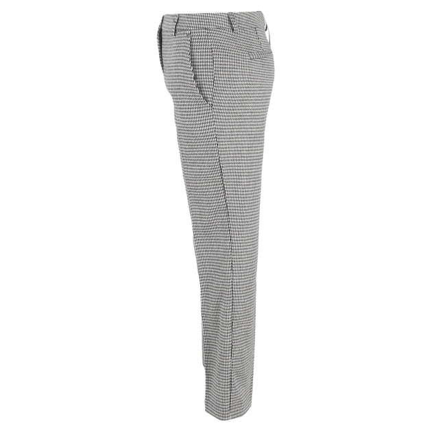 Iris & Ink Patterned Straight-Leg Trousers Grey US 10 3