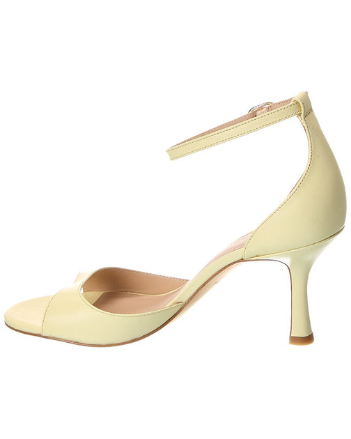 Stuart Weitzman Isla 75 Leather Sandal Yellow US 6.5 3