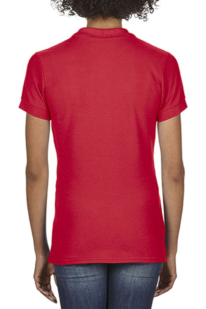 Gildan Softstyle Women's Short Sleeve Polo Shirt Red Medium 4