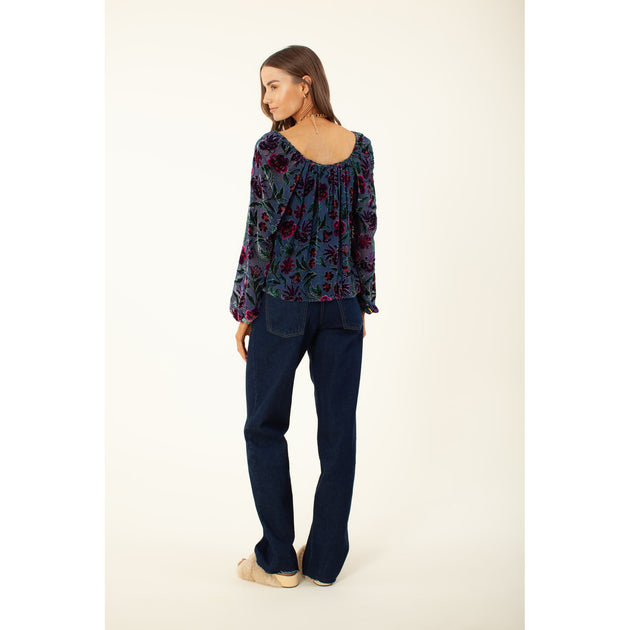 HALE BOB Edessa Samt Burnout Oberteil Pink Small 3