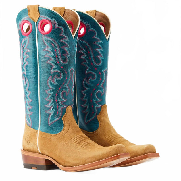 Ariat Futurity Boon Buckskin Western Boot Blue US 6 3