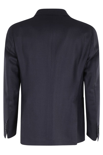 Tagliatore Hopsack Single-Breasted Jacket Black EU 50 3