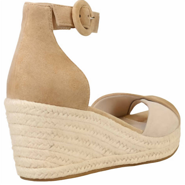 Pelle Moda Kove Wedge Sandals Beige 6 4