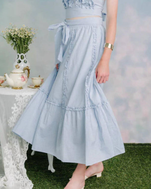 LOVE THE LABEL Jupe Maxi Elowen Bleu XS 3