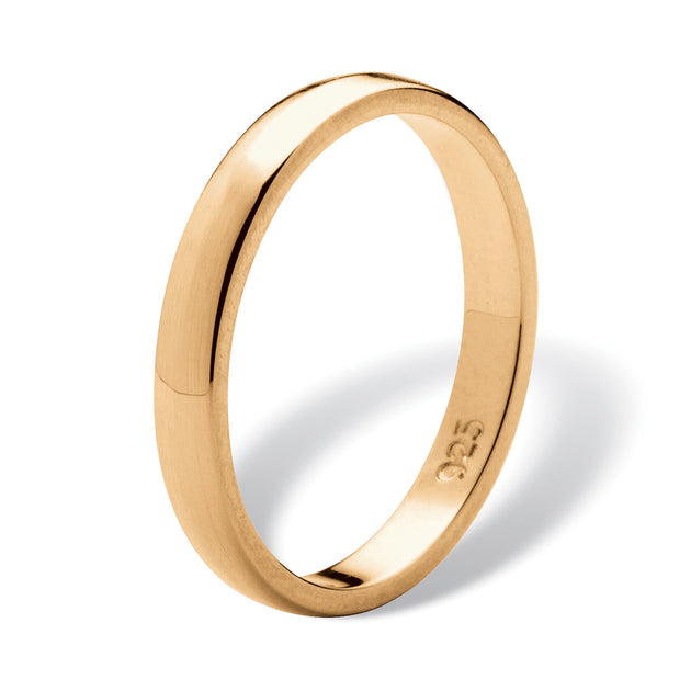 Palm Wedding Band Gold-Plated Sterling Silver US 12 3
