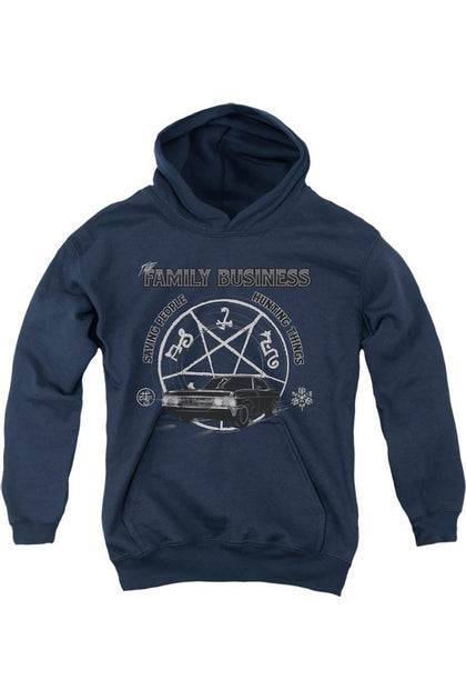 Gildan Supernatural Saving People And Hunting Jugend Kapuzenpulli Blau XLarge 2
